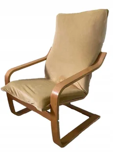 POKROWIEC NA FOTEL FINKA BEŻ WELUR ELASTYCZNY [21FN] - Pokrowce na meble - miniaturka - grafika 1