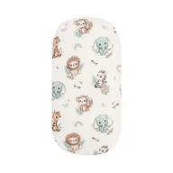 Ochraniacze do łóżeczka - Bawełniane prześcieradło z gumką 70x140cm Safari - miniaturka - grafika 1