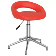 Krzesła - vidaXL Lumarko Obrotowe krzesło stołowe, czerwone, sztuczna skóra 3085894 - miniaturka - grafika 1