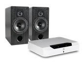 Zestawy stereo - Bluesound POWERNODE EDGE (biały) + Tesi 261 (czarny) - miniaturka - grafika 1