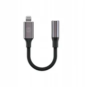 Złącza, przejściówki, adaptery - Adapter wtyk lighting - gniazdo jack 3,5mm AJL-01 - miniaturka - grafika 1