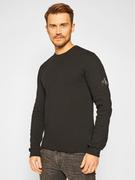 Swetry męskie - Calvin Klein Sweter J30J316610 Czarny Regular Fit - miniaturka - grafika 1