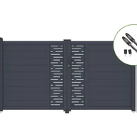 Bramy garażowe - CASANOOV BRAMA skrzydłowa elektryczna 3m ARLBERG 300B160 szara + napęd TANKER B700 - miniaturka - grafika 1