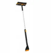 Akcesoria do mycia samochodu - Fiskars samochodowy obrotowy szczotka do śniegu z skrobaczką, teleskopowy FS1078492 - miniaturka - grafika 1