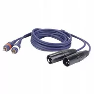 Akcesoria do nagłośnienia - Dap Audio DAP FL26 - Kabel 2 RCA Male L/R > 2 XLR/M 3 p. 3 m FL263 - miniaturka - grafika 1