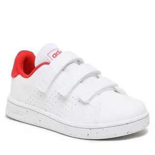 Buty dla dziewczynek - Buty adidas Advantage Lifestyle Court Hook-and-Loop Shoes H06212 Biały - grafika 1