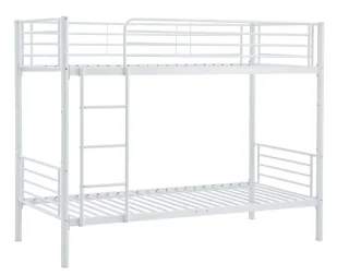 Białe metalowe łózko piętrowe 90x200 G1-W12 - Łóżka Białe metalowe łózko piętrowe 90x200 G1-W12 - Łóżka - miniaturka - grafika 1