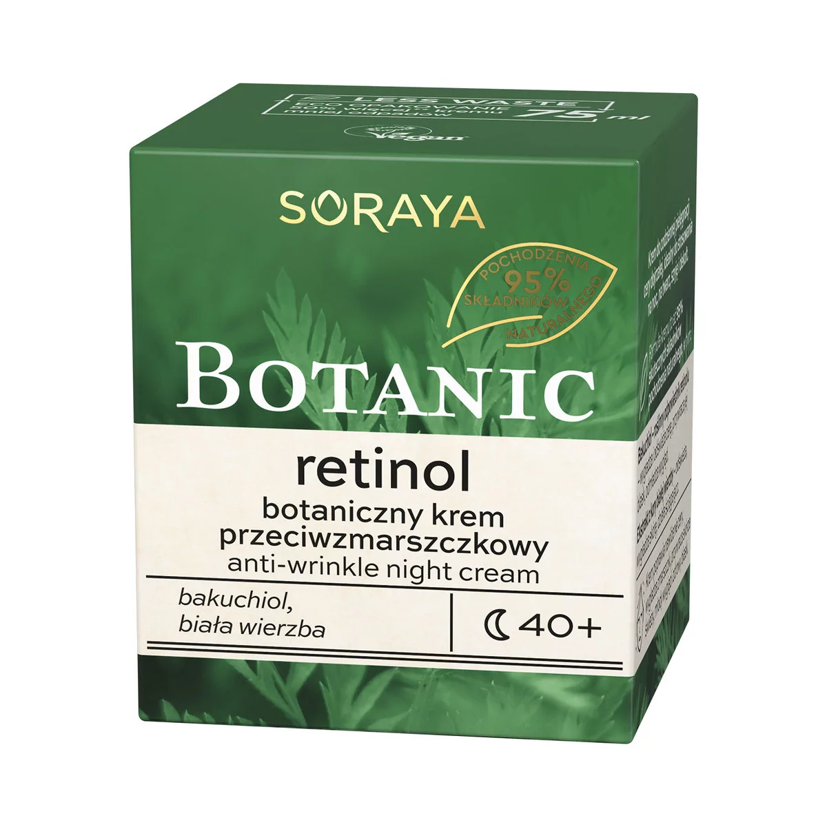 Soraya Pielęgnacja twarzy Botanic retinol krem przeciwzmarszczkowy na noc 40+ 75 ml