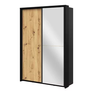 Szafa przesuwna dwudrzwiowa ARTI AR-21 czarny/dąb artisan - Szafy - miniaturka - grafika 1