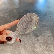 Szczotki do masażu - TEMU Stylowa Mini Grzebień z Poduszką Powietrzną do Stylizacji Włosów - Przenośna Szczotka do Masażu Głowy z Eleganckimi Akcentami - miniaturka - grafika 1