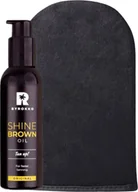 Balsamy i kremy do opalania - Byrokko Byrokko Shine Brown Oil Olejek Opalający + Rękawica - miniaturka - grafika 1
