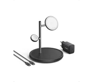 Ładowarki do telefonów - Anker MagGo 3w1 (B25M3312 iPhone Apple Watch AirPods 15W Czarny - miniaturka - grafika 1