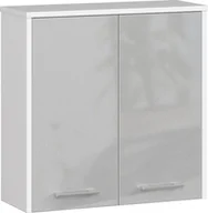 Szafki łazienkowe - Elior Wisząca szafka łazienkowa biały + metalik połysk - Zofix 4X - miniaturka - grafika 1