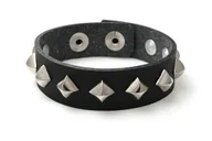 Bransoletki - Bransoletka Goth Czarna Kolce Ćwieki - miniaturka - grafika 1