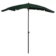 Parasole ogrodowe - vidaXL Parasol ogrodowy na słupku, 200x130 cm, zielony 315552 - miniaturka - grafika 1