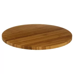 Secret de Gourmet Obrotowa deska do serwowania przekąsek bambusowa patera 1-poziomowa 35 cm B00AFBRHFU - Tace i patery - miniaturka - grafika 1