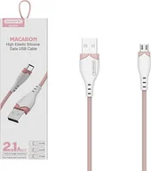 Kable USB - Kabel USB Somostel USB-A - microUSB 1.2 m Różowy (28254) - miniaturka - grafika 1