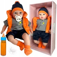 Lalki dla dziewczynek - Lalka Jak Zywa Bobas Interaktywna Śpiewa Mówi Pudełko Smoczek Chłopiec - miniaturka - grafika 1