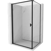 Kabiny prysznicowe - Mexen Mist-B kabina prysznicowa uchylna lewa 90 x 95 cm, czarna ramka, czarna - 8A2T-090-095-70-70-L - miniaturka - grafika 1