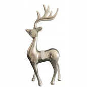 Ozdoby bożonarodzeniowe - RENIFER SREBRNA FIGURKA ŚWIĄTECZNA DEKORACJA - miniaturka - grafika 1