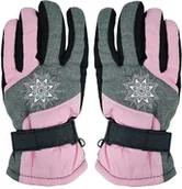 Rękawiczki dla dzieci - Rękawiczki narciarskie dla dziewczynki Noviti RN054-G-01 Szare - miniaturka - grafika 1