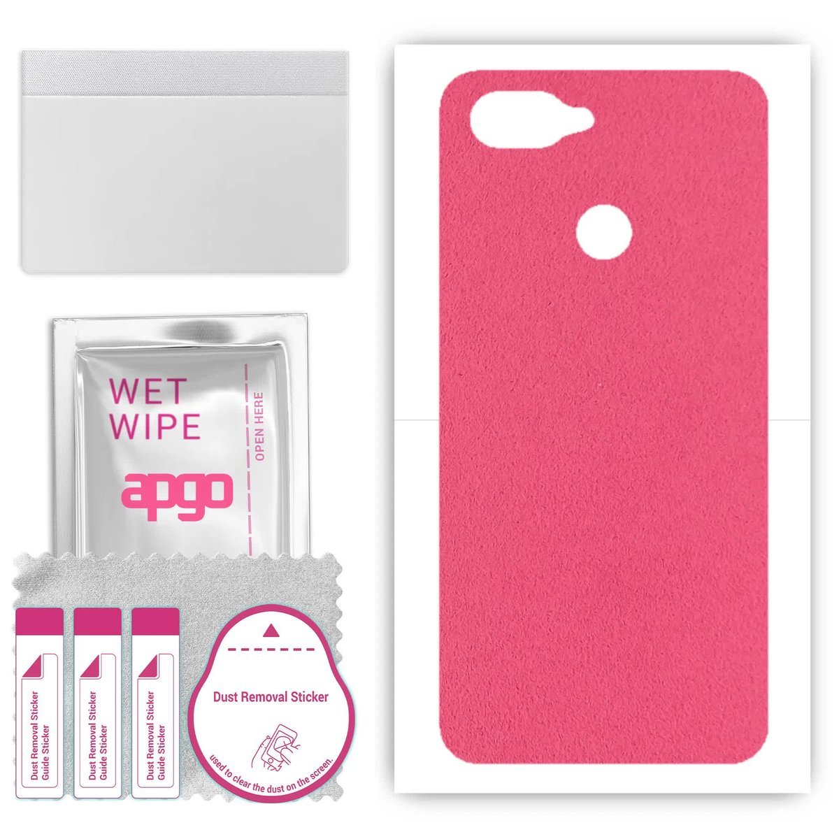 Folia naklejka skórka strukturalna na TYŁ Zamsz do Oppo A12 - Zamsz Różowy - apgo SKINS