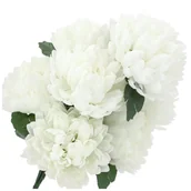 Sztuczne kwiaty - Bukiet 7 Chryzantema Duża Biel KR288D - miniaturka - grafika 1