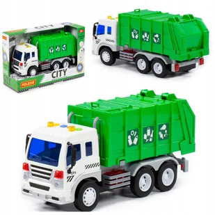 ŚMIECIARKA AUTO POJAZD z NAPĘDEM ŚWIATŁO DŹWIĘKI - Zabawki zdalnie sterowane - miniaturka - grafika 1