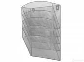 Półki na dokumenty - TIERRA Półka siatkowa na dokumenty wisząca 5 srebrna SPWISZ/SR - miniaturka - grafika 1