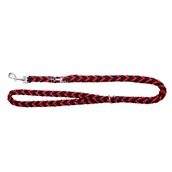 Smycze dla psów - Dingo Przedłużana z linki pleciona warkocz 1/120-220cm Czerwona 10310 - miniaturka - grafika 1