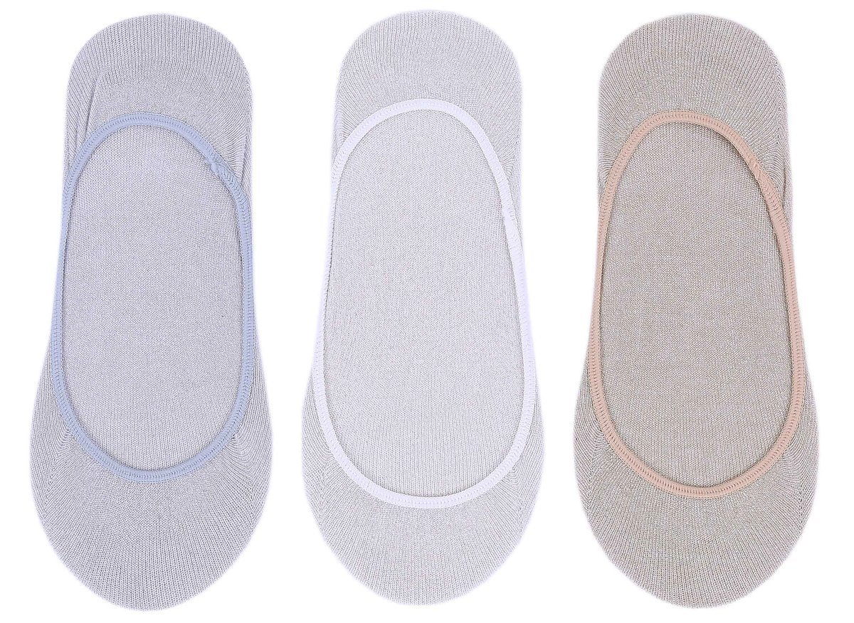 Stopki do balerin w stonowanych kolorach - 3 pary