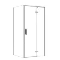 Kabiny prysznicowe - Kabina prysznicowa Cersanit Larga 100x90x195 prostokątna prawa chrom transparentne S601-308 - miniaturka - grafika 1