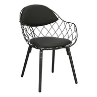Krzesła - D2.Design Krzesło Jahi czarnePU/czarne/czarne 179930 - miniaturka - grafika 1