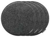 Poduszki na krzesła - MAGMA Komplet 4 poduszek na krzesło MAGMA Avaro (Antracytowy, Okrągła) - miniaturka - grafika 1