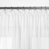 Firany - Firana KRESZ kolor biały styl klasyczny taśma smok taśma smok transparentna 5 cm woal gnieciony 140x275 homede - SCURT/HOM/KRESZ - miniaturka - grafika 1