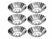 Formy do ciast - Foremki Metalowe Do Babeczek I Muffinek Stal 6 Szt - miniaturka - grafika 1
