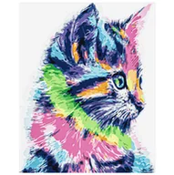Malowanie po numerach - MALOWANIE PO NUMERACH KOT 40x50 cm Z RAMA OBRAZY DO MALOWANIA KREATYWNY - miniaturka - grafika 1