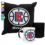 Gadżety dla niej i dla niego - ZESTAW KUBEK MAGICZNY + POSZEWKA Z PODUSZKĄ-NBA LOS ANGELES CLIPPERS + IMIĘ - miniaturka - grafika 1