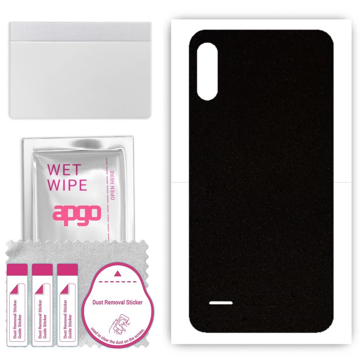 Folia naklejka skórka strukturalna na TYŁ Zamsz do LG K22 - Zamsz Czarny - apgo SKINS