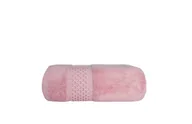 Ręczniki - Ręcznik Rete 50x90 cm różowy frotte 650 g/m2 bawełniany przędza dwupętelkowa soft touch 24/2 - miniaturka - grafika 1