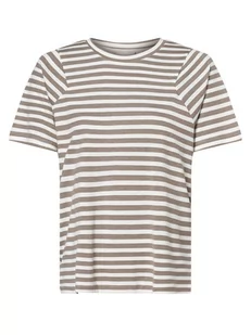 Vila - T-shirt damski  VICandie, beżowy|szary|biały - Koszulki i topy damskie - miniaturka - grafika 1