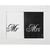 Ręczniki - Komplet Ręczników Mr Mrs 2 2 szt. 70 x 140 Biały - miniaturka - grafika 1