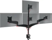 Uchwyty do monitorów - Duronic DM453VX1 Uchwyt czterech monitorów 4 TV VESA 75 lub VESA 100 wieszak ramię maks 8 kg na 4 monitory 10 lat gwarancji stojak regulacja monitor.. - miniaturka - grafika 1