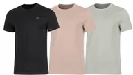 Koszulki męskie - 4F ZESTAW 3szt. 3-PAK MÄSKA KOSZULKA T-SHIRT 100% BAWEĹNA / rozm L - miniaturka - grafika 1