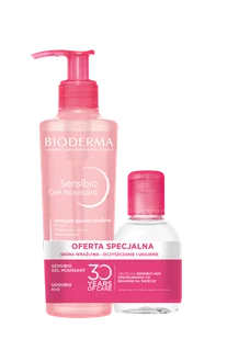 Bioderma Zestaw Sensibio (Gel Moussant 200ml + H2O 100ml) - Zestawy kosmetyków damskich - miniaturka - grafika 1