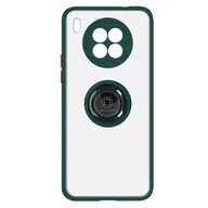 Etui i futerały do telefonów - Etui do Honor 50 Lite i Huawei nova 8i Bi-materiał z Metalowym Pierścieniem - Zielone - miniaturka - grafika 1