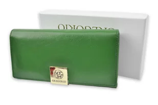 Portfel Damski Skórzany GREGORIO Skóra Licowa Duży Z Klamrą GS-100 18 x 9 x 3,5 [cm] - Portfele - miniaturka - grafika 5