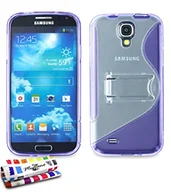 Etui i futerały do telefonów - Ultracienkie miękkie etui ochronne SAMSUNG GALAXY S4 ADVANCE [avec pied le S Hybrid] [fioletowy] firmy MUZZANO + rysik i ściereczka z mikrofibry MUZZANO® gratis - ULTIMATIWE, ELEGANCKIE I TRWAŁE etui - miniaturka - grafika 1