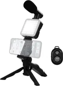 Lampy studyjne - Zestaw do prowadzenia wideobloga MusicMate MM-A20 StreamGO (5904119284601) - miniaturka - grafika 1