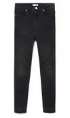 Spodnie damskie - Mango Czarne Jeansy Rurki Z Dziurami Dziecięce 168 Kyb - MANGO - miniaturka - grafika 1